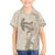 Beige Hawaii Family Matching Off The Shoulder Long Sleeve Dress and Hawaiian Shirt Hammerhead Shark Tattoo Curve Polynesian - Polynesian Pride