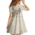 Beige Hawaii Family Matching Summer Maxi Dress and Hawaiian Shirt Hammerhead Shark Tattoo Curve Polynesian - Polynesian Pride
