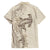 Beige Hawaii Family Matching Summer Maxi Dress and Hawaiian Shirt Hammerhead Shark Tattoo Curve Polynesian - Polynesian Pride