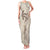 Beige Hawaii Family Matching Tank Maxi Dress and Hawaiian Shirt Hammerhead Shark Tattoo Curve Polynesian - Polynesian Pride