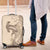 Beige Hawaii Luggage Cover Hammerhead Shark Tattoo Curve Polynesian - Polynesian Pride