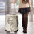 Beige Hawaii Luggage Cover Hammerhead Shark Tattoo Curve Polynesian - Polynesian Pride
