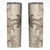 Beige Hawaii Skinny Tumbler Hammerhead Shark Tattoo Curve Polynesian - Polynesian Pride