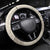 Beige Hawaii Steering Wheel Cover Hammerhead Shark Tattoo Curve Polynesian - Polynesian Pride