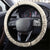 Beige Hawaii Steering Wheel Cover Hammerhead Shark Tattoo Curve Polynesian - Polynesian Pride