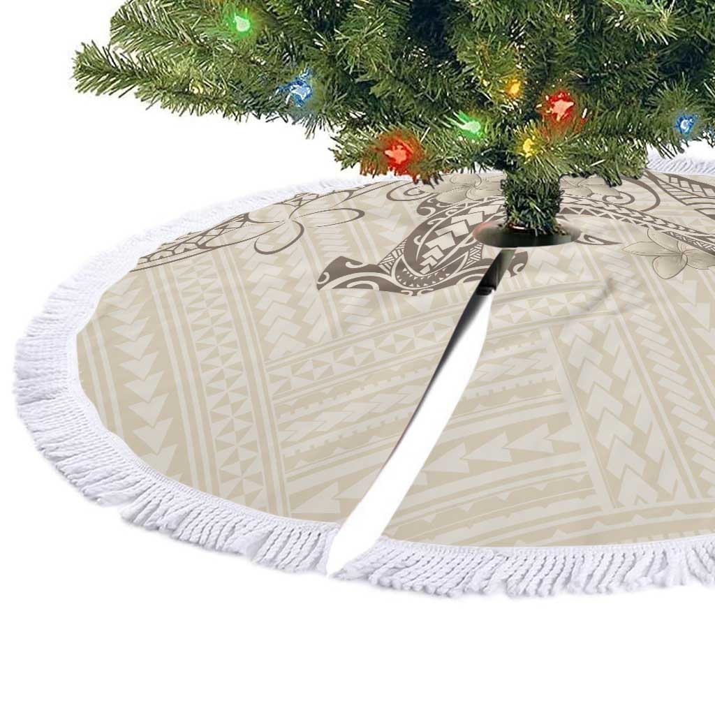 Beige Hawaii Tree Skirt Hammerhead Shark Tattoo Curve Polynesian - Polynesian Pride