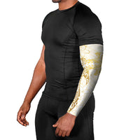 Gold and White Hawaii Arm Sleeves Hammerhead Shark Tattoo Curve Polynesian - Polynesian Pride