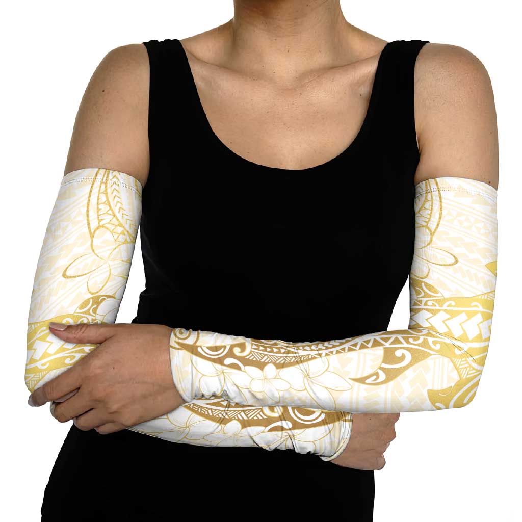 Gold and White Hawaii Arm Sleeves Hammerhead Shark Tattoo Curve Polynesian - Polynesian Pride