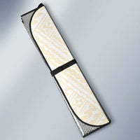 Gold and White Hawaii Auto Sun Shade Hammerhead Shark Tattoo Curve Polynesian - Polynesian Pride