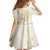 Gold and White Hawaii Family Matching Summer Maxi Dress and Hawaiian Shirt Hammerhead Shark Tattoo Curve Polynesian - Polynesian Pride
