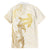 Gold and White Hawaii Family Matching Summer Maxi Dress and Hawaiian Shirt Hammerhead Shark Tattoo Curve Polynesian - Polynesian Pride