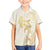 Gold and White Hawaii Family Matching Summer Maxi Dress and Hawaiian Shirt Hammerhead Shark Tattoo Curve Polynesian - Polynesian Pride
