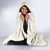 Gold and White Hawaii Hooded Blanket Hammerhead Shark Tattoo Curve Polynesian - Polynesian Pride