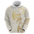 Gold and White Hawaii Hoodie Hammerhead Shark Tattoo Curve Polynesian - Polynesian Pride