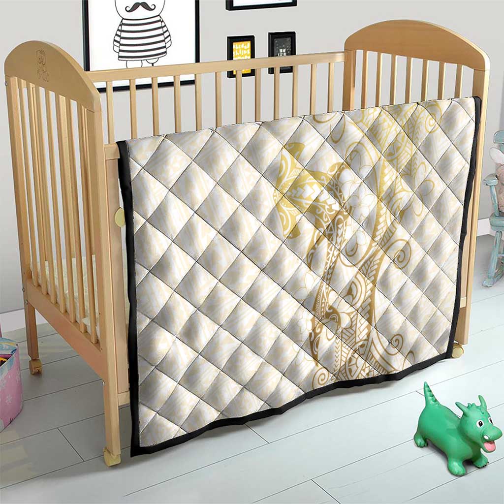 Gold and White Hawaii Quilt Hammerhead Shark Tattoo Curve Polynesian - Polynesian Pride