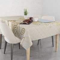 Gold and White Hawaii Tablecloth Hammerhead Shark Tattoo Curve Polynesian - Polynesian Pride