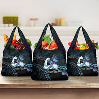 Personalised Polynesia Suicide Prevention Month Grocery Bag Brave Strong Butterfly Teal Purple Ribbon