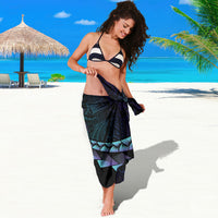 Personalised Polynesia Suicide Prevention Month Sarong Brave Strong Butterfly Teal Purple Ribbon