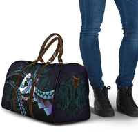 Personalised Polynesia Suicide Prevention Month Travel Bag Brave Strong Butterfly Teal Purple Ribbon