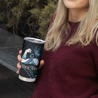 Personalised Polynesia Suicide Prevention Month Tumbler Cup Brave Strong Butterfly Teal Purple Ribbon