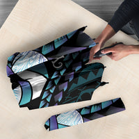 Personalised Polynesia Suicide Prevention Month Umbrella Brave Strong Butterfly Teal Purple Ribbon