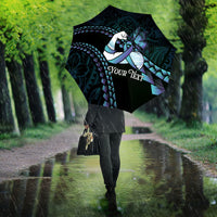 Personalised Polynesia Suicide Prevention Month Umbrella Brave Strong Butterfly Teal Purple Ribbon