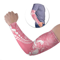 Personalised Polynesia Breast Cancer Awareness Arm Sleeves Brave Strong Butterfly Pink Ribbon