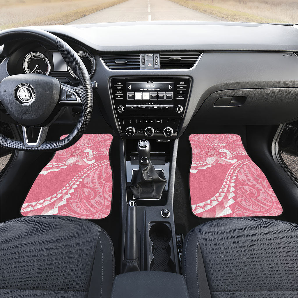 Personalised Polynesia Breast Cancer Awareness Car Mats Brave Strong Butterfly Pink Ribbon