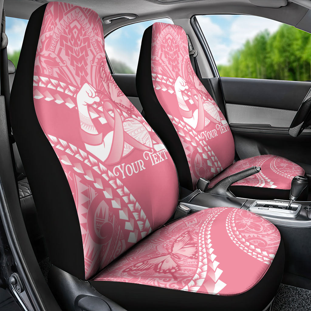 Personalised Polynesia Breast Cancer Awareness Car Seat Cover Brave Strong Butterfly Pink Ribbon