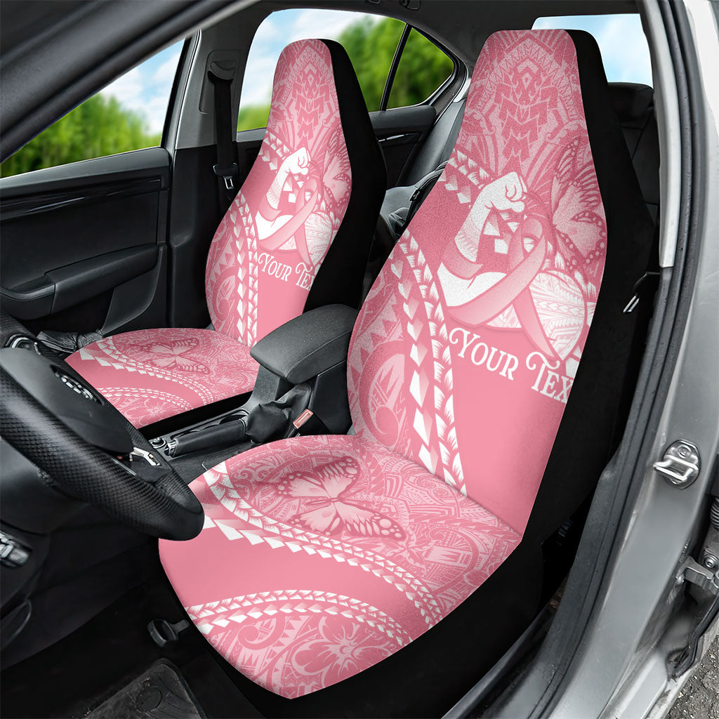 Personalised Polynesia Breast Cancer Awareness Car Seat Cover Brave Strong Butterfly Pink Ribbon