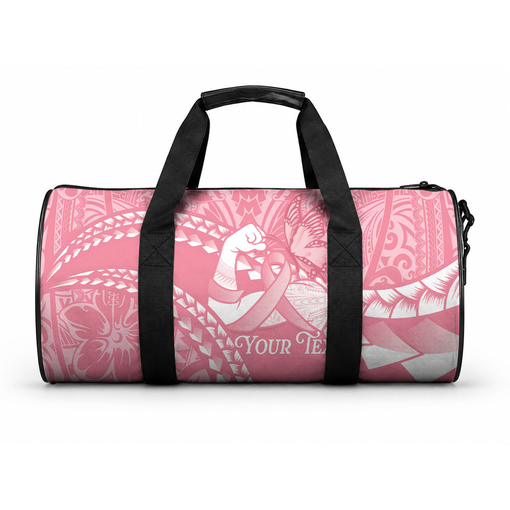 Personalised Polynesia Breast Cancer Awareness Duffle Bag Brave Strong Butterfly Pink Ribbon