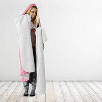 Personalised Polynesia Breast Cancer Awareness Hooded Blanket Brave Strong Butterfly Pink Ribbon