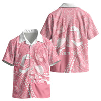 Personalised Polynesia Breast Cancer Awareness Kid Hawaiian Shirt Brave Strong Butterfly Pink Ribbon