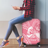 Personalised Polynesia Breast Cancer Awareness Luggage Cover Brave Strong Butterfly Pink Ribbon