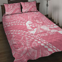 Personalised Polynesia Breast Cancer Awareness Quilt Bed Set Brave Strong Butterfly Pink Ribbon