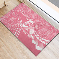 Personalised Polynesia Breast Cancer Awareness Rubber Doormat Brave Strong Butterfly Pink Ribbon