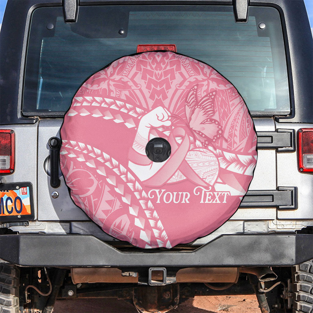 Personalised Polynesia Breast Cancer Awareness Spare Tire Cover Brave Strong Butterfly Pink Ribbon