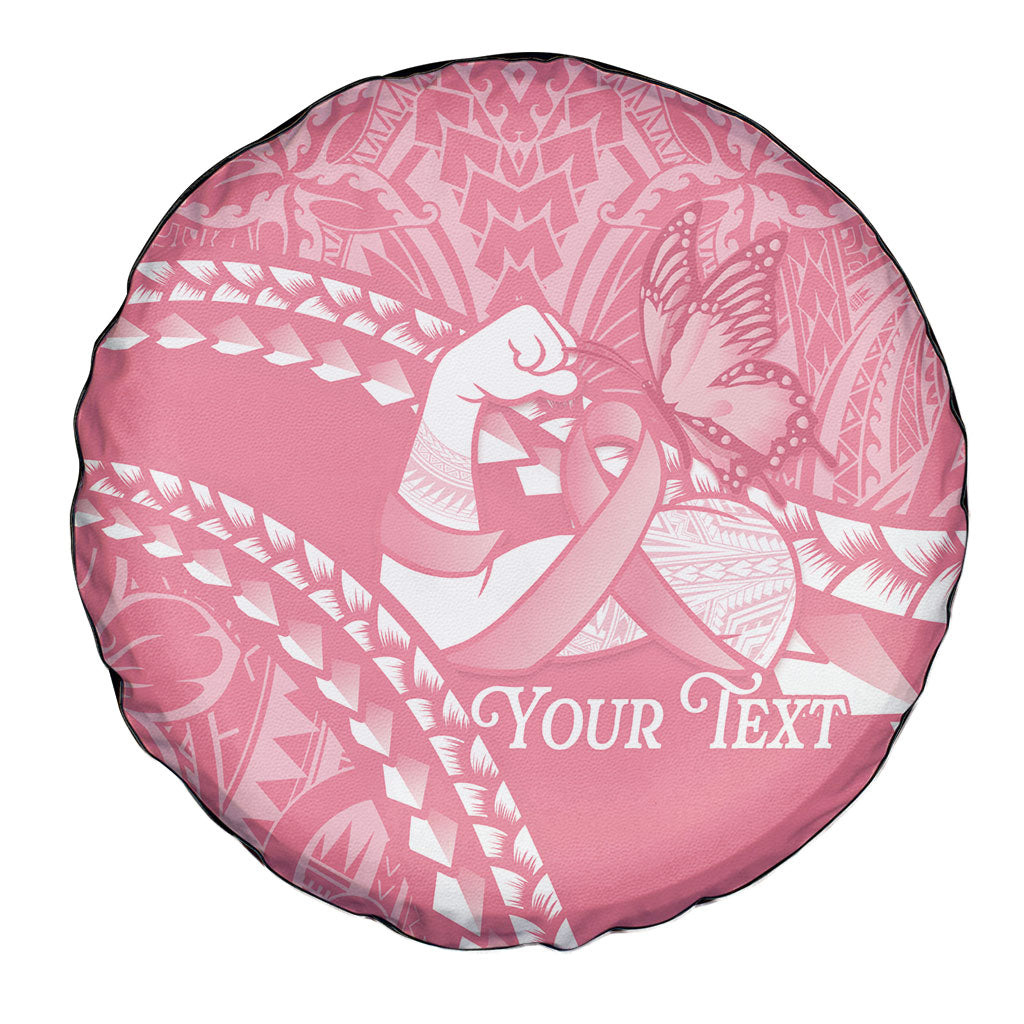 Personalised Polynesia Breast Cancer Awareness Spare Tire Cover Brave Strong Butterfly Pink Ribbon