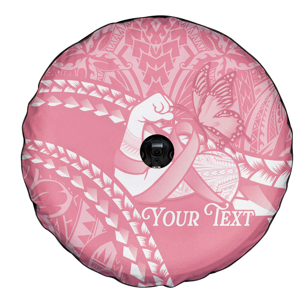 Personalised Polynesia Breast Cancer Awareness Spare Tire Cover Brave Strong Butterfly Pink Ribbon