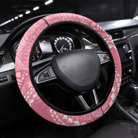 Polynesia Breast Cancer Awareness Steering Wheel Cover Brave Strong Butterfly Pink Ribbon
