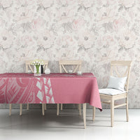 Personalised Polynesia Breast Cancer Awareness Tablecloth Brave Strong Butterfly Pink Ribbon