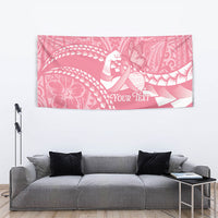 Personalised Polynesia Breast Cancer Awareness Tapestry Brave Strong Butterfly Pink Ribbon