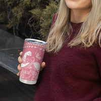 Personalised Polynesia Breast Cancer Awareness Tumbler Cup Brave Strong Butterfly Pink Ribbon