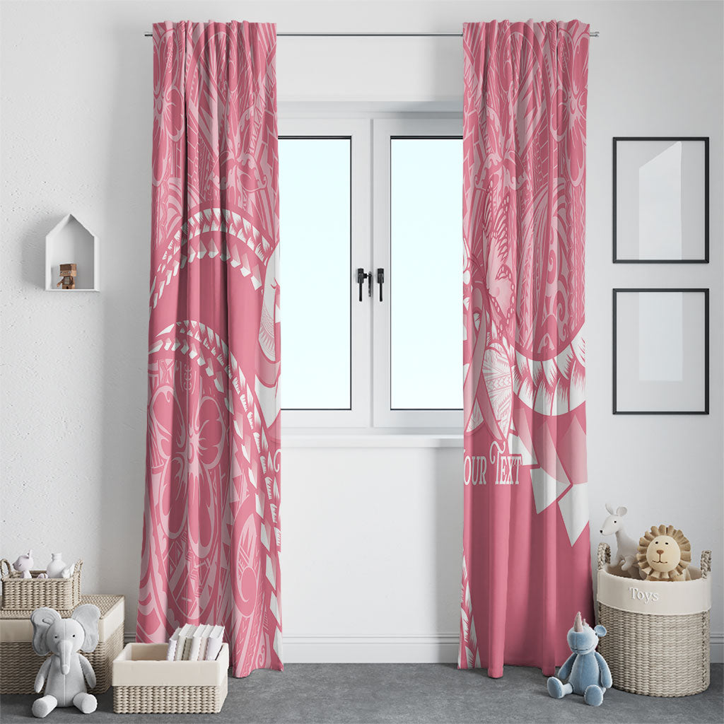 Personalised Polynesia Breast Cancer Awareness Window Curtain Brave Strong Butterfly Pink Ribbon