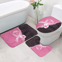Polynesia Breast Cancer Awareness Bathroom Set Fight With Hope Pink Ribbon Boxing Gloves