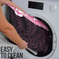 Polynesia Breast Cancer Awareness Bathroom Set Fight With Hope Pink Ribbon Boxing Gloves
