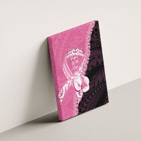Polynesia Breast Cancer Awareness Canvas Wall Art Fight With Hope Pink Ribbon Boxing Gloves