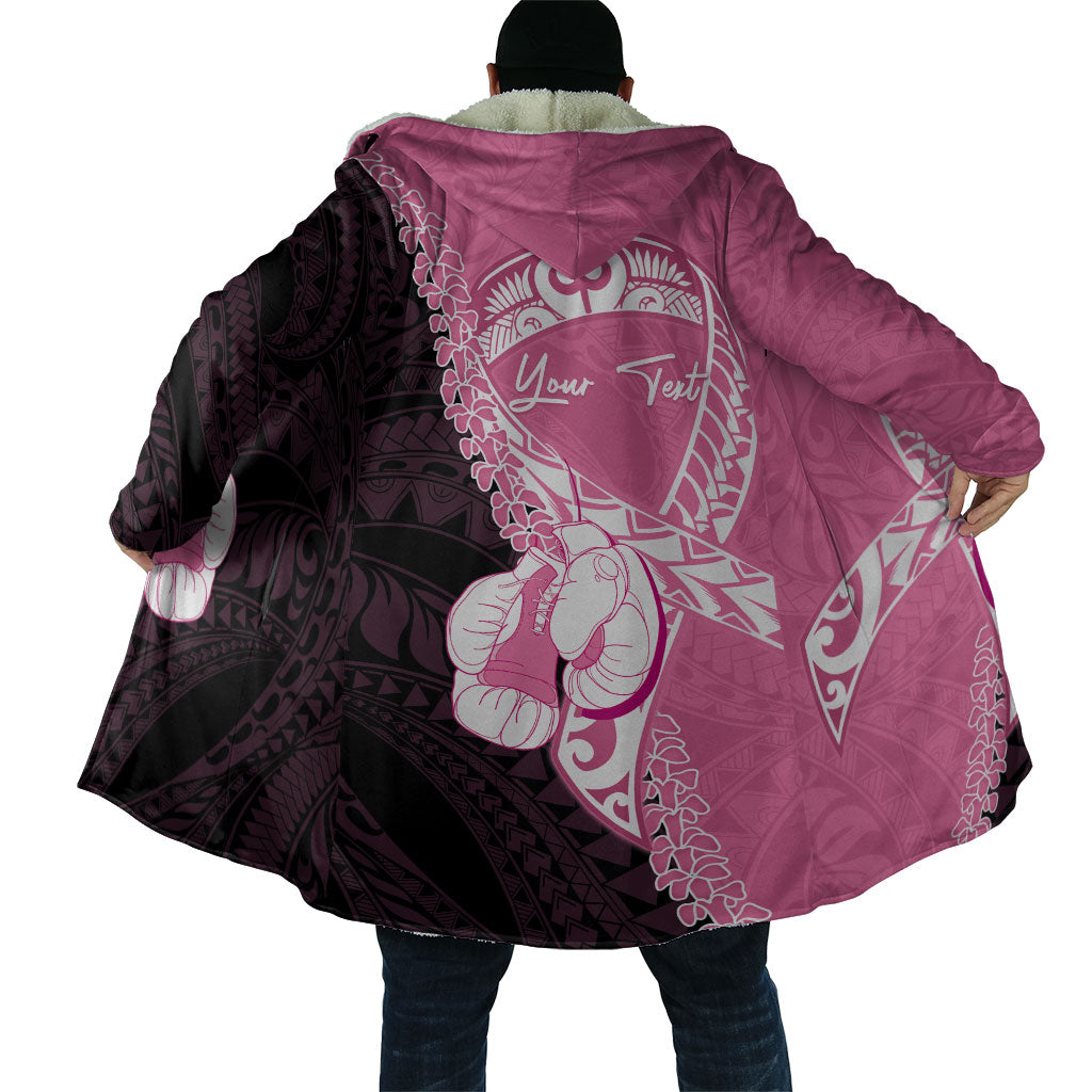 Personalised Polynesia Breast Cancer Awareness Cloak Fight With Hope Pink Ribbon Boxing Gloves