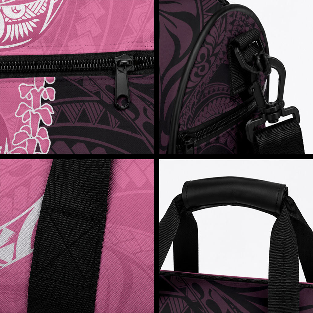 Polynesia Breast Cancer Awareness Duffle Bag Fight With Hope Pink Ribbon Boxing Gloves