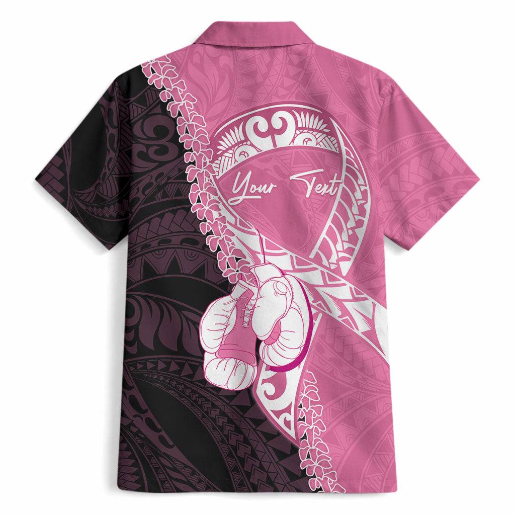 Personalised Polynesia Breast Cancer Awareness Hawaiian Shirt Fight With Hope Pink Ribbon Boxing Gloves